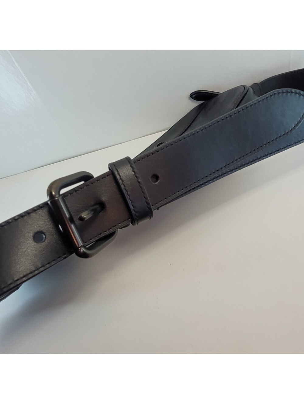 Coach Signature Charter Belt Bag Fanny Pack Set Black Charcoal 2 Pouch Leather - Picture 5 of 13
